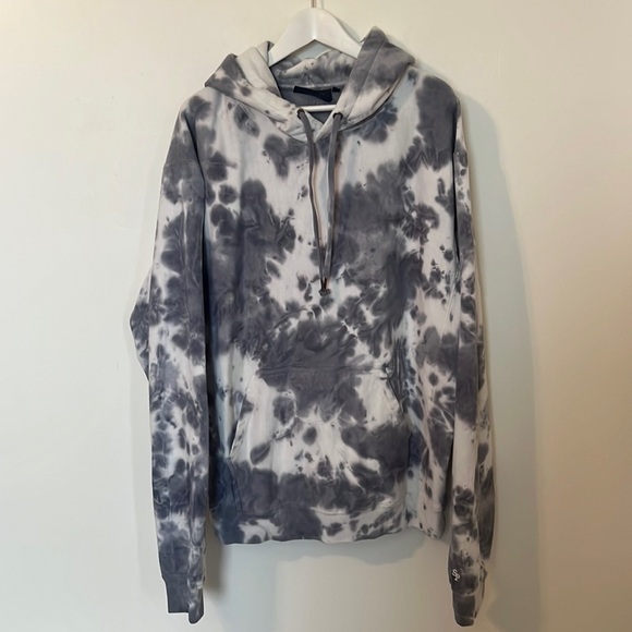 MAISON ARTICLE HEAVYWEIGHT HOODIE SIZE XL BLUE TIE DYE - Picture 1 of 10